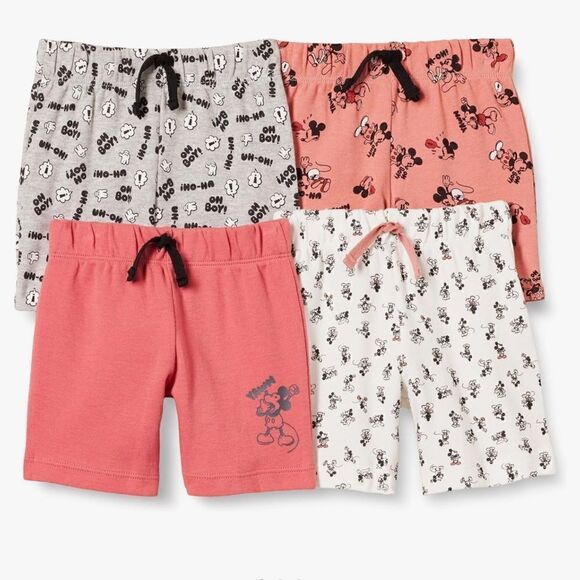 Amazon Essentials Disney Unisex Baby Shorts Multi 9 Month NWT - Picture 1 of 9